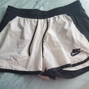 Nike Women's Black and White Shorts
